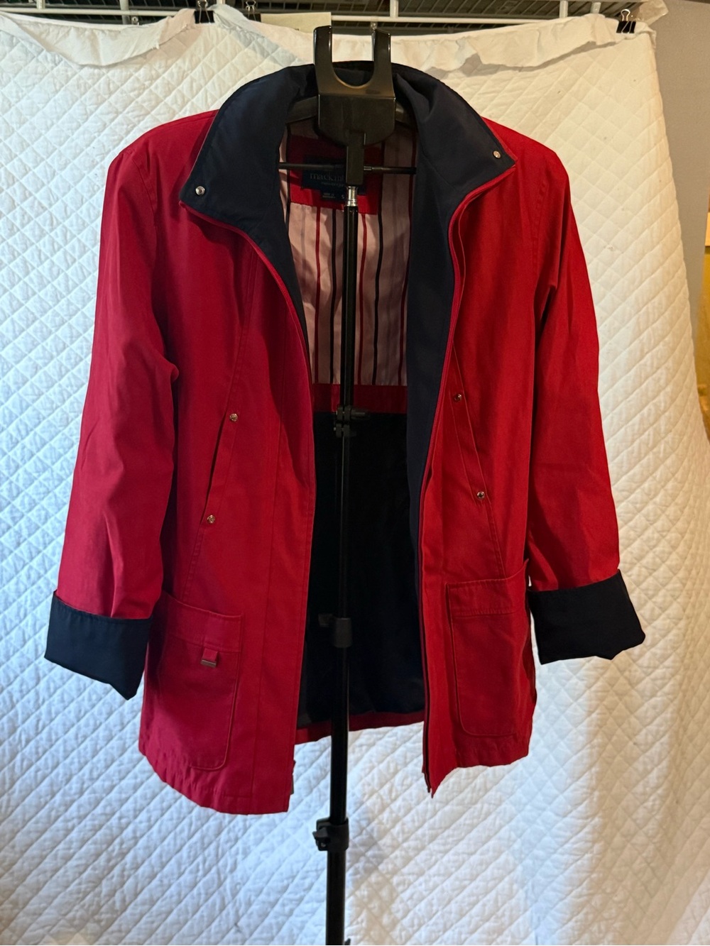 Mackintosh New England Red Women's Lightweight Trench/Rain Coat